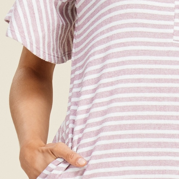 Functional button up round neck ruffle sleeve with - Picture 4 of 4